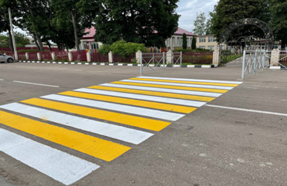 В  Краснояружском  районе  в  этом  году  приведены  к  нацстандартам   5 пешеходных переходов вблизи школ.